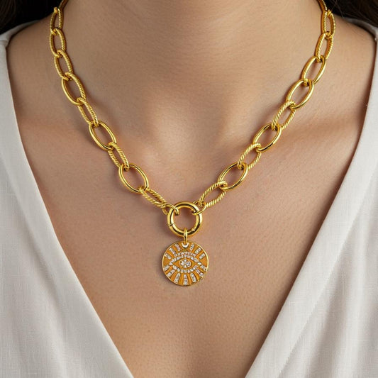Bold Bright Eye Necklace