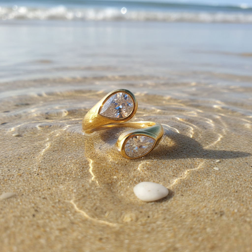 Two Teardrops Ring 1